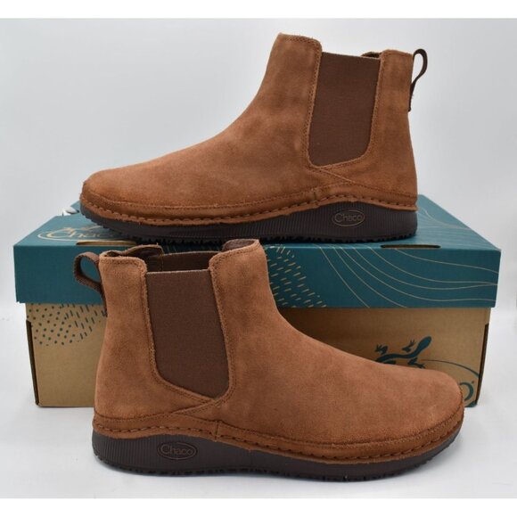 Chaco Womens Size 8 Paonia Cinnamon Brown Suede Chelsea Boots Shoes - Picture 12 of 14